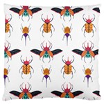 Beetles Colorful Pattern Design Standard Flano Cushion Case (Two Sides)