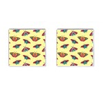 Colorful Butterflies Pattern Cufflinks (Square)