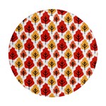 Seamless Autumn Trees Pattern Ornament (Round)