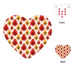 Seamless Autumn Trees Pattern Playing Cards Single Design (Heart)