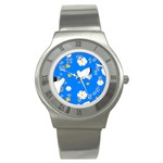 International Day of Peace Pattern Stainless Steel Watch