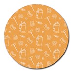Oktoberfest line pattern design Round Mousepads
