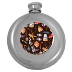 Winter christmas Round Hip Flask (5 oz)