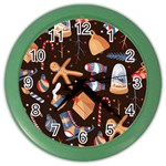 Winter christmas Color Wall Clock