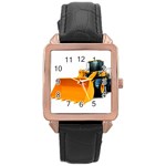 Earth-moving machinery brand new wheel loader sinomach 1.1CBM 2T 918H wheel loader Rose Gold Leather Watch 