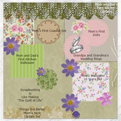 Scrapbooking Is Like Making The Quilt of Life Canvas 12  x 12  from ArtsNow.com 11.4 x11.56  Canvas - 5