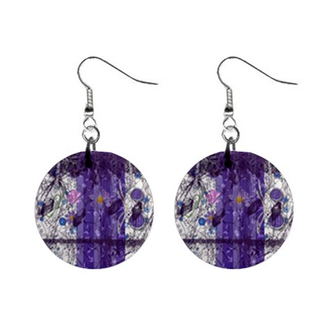 I Love Scrapbooking  1  Button Earrings from ArtsNow.com Front