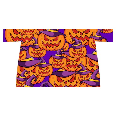Purple and orange pumpkins, crazy Halloween pattern, Jack o  Lantern Wristlet Pouch Bag (Small) from ArtsNow.com Front
