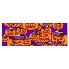 Purple and orange pumpkins, crazy Halloween pattern, Jack o  Lantern Wristlet Pouch Bag (Small) from ArtsNow.com Bottom