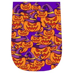 Purple and orange pumpkins, crazy Halloween pattern, Jack o  Lantern Wristlet Pouch Bag (Small) from ArtsNow.com Right Side