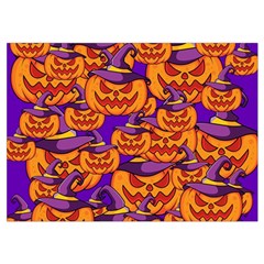 Purple and orange pumpkins, crazy Halloween pattern, Jack o  Lantern Wristlet Pouch Bag (Small) from ArtsNow.com Belt Loop