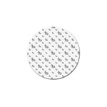 Grey Unicorn Sketchy Style Motif Drawing Pattern Golf Ball Marker (4 pack)