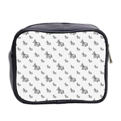 Grey Unicorn Sketchy Style Motif Drawing Pattern Mini Toiletries Bag (Two Sides) from ArtsNow.com Back