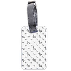 Grey Unicorn Sketchy Style Motif Drawing Pattern Luggage Tag (two sides) from ArtsNow.com Back