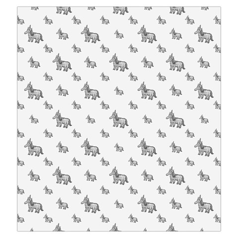 Grey Unicorn Sketchy Style Motif Drawing Pattern Drawstring Pouch (Large) from ArtsNow.com Front
