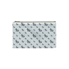 Grey Unicorn Sketchy Style Motif Drawing Pattern Cosmetic Bag (XS) from ArtsNow.com Front