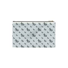 Grey Unicorn Sketchy Style Motif Drawing Pattern Cosmetic Bag (XS) from ArtsNow.com Back