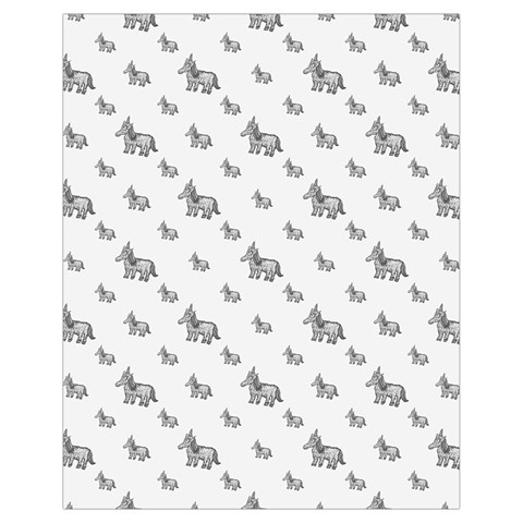 Grey Unicorn Sketchy Style Motif Drawing Pattern Drawstring Bag (Small) from ArtsNow.com Front