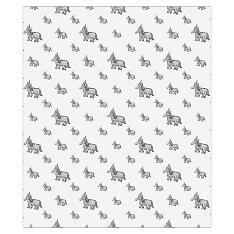 Grey Unicorn Sketchy Style Motif Drawing Pattern Drawstring Pouch (XS) from ArtsNow.com Front