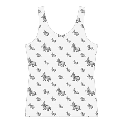 Grey Unicorn Sketchy Style Motif Drawing Pattern Sport Tank Top  from ArtsNow.com Front