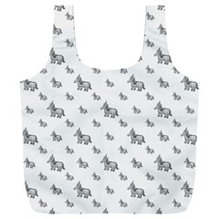 Grey Unicorn Sketchy Style Motif Drawing Pattern Full Print Recycle Bag (XXL) from ArtsNow.com Back