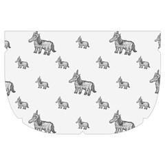 Grey Unicorn Sketchy Style Motif Drawing Pattern Make Up Case (Small) from ArtsNow.com Side Left