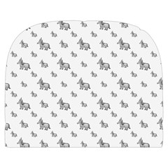 Grey Unicorn Sketchy Style Motif Drawing Pattern Make Up Case (Large) from ArtsNow.com Back