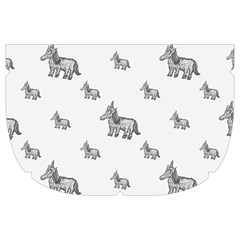 Grey Unicorn Sketchy Style Motif Drawing Pattern Make Up Case (Large) from ArtsNow.com Side Left