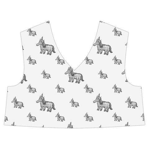 Grey Unicorn Sketchy Style Motif Drawing Pattern Kids  Midi Sailor Dress from ArtsNow.com Front Top