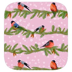Bullfinches Sit On Branches On A Pink Background Toiletries Pouch from ArtsNow.com Side Left