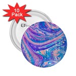 Blue hues feathers 2.25  Buttons (10 pack) 