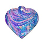 Blue hues feathers Dog Tag Heart (Two Sides)