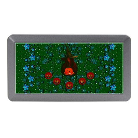 Halloween Pumkin Lady In The Rain Memory Card Reader (Mini) from ArtsNow.com Front
