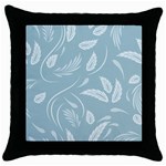 Folk flowers pattern Floral surface design Seamless pattern Throw Pillow Case (Black)