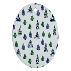 Coniferous Forest Oval Ornament (Two Sides) from ArtsNow.com Front