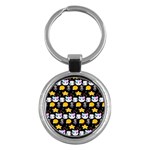 Cats Sun Stars Key Chain (Round)