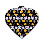 Cats Sun Stars Dog Tag Heart (One Side)