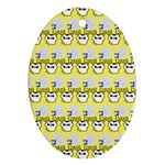 Cartoon Pattern Oval Ornament (Two Sides)