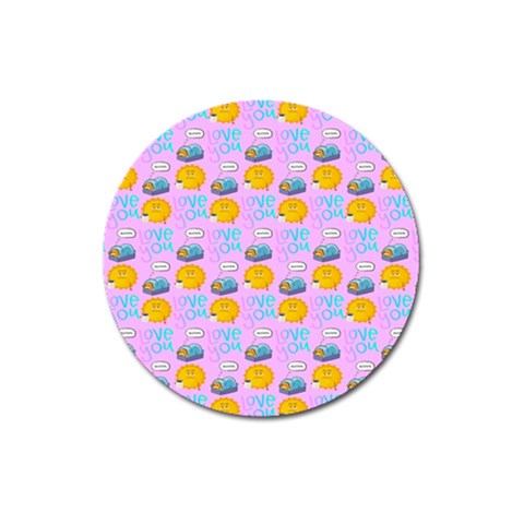 Cartoon Pattern Magnet 3  (Round) from ArtsNow.com Front