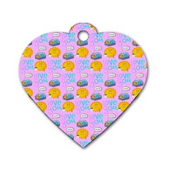 Cartoon Pattern Dog Tag Heart (Two Sides) from ArtsNow.com Front