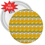 Cartoon Pattern 3  Buttons (10 pack) 