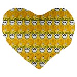 Cartoon Pattern Large 19  Premium Heart Shape Cushions