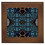 Blue pattern Framed Tile