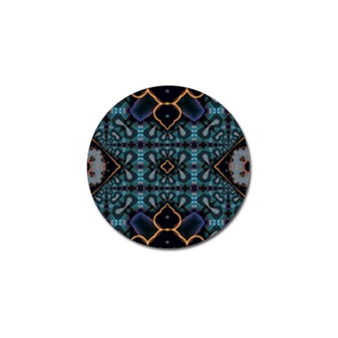 Blue pattern Golf Ball Marker from ArtsNow.com Front