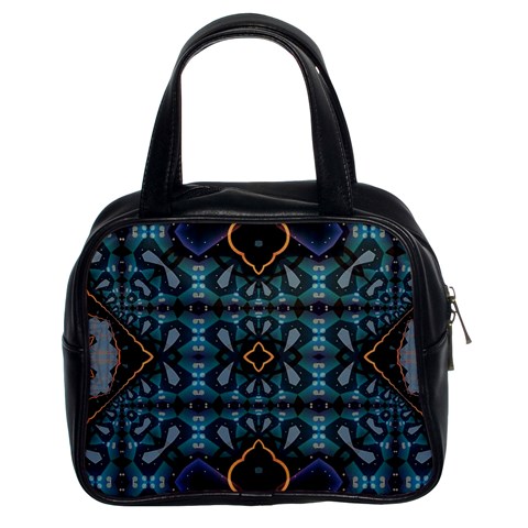 Blue pattern Classic Handbag (Two Sides) from ArtsNow.com Front