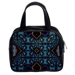 Blue pattern Classic Handbag (Two Sides) from ArtsNow.com Front