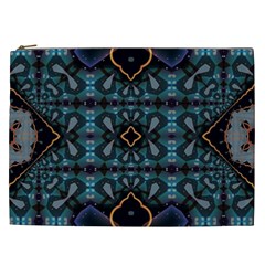 Blue pattern Cosmetic Bag (XXL) from ArtsNow.com Front