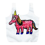 Unicorn Sketchy Style Drawing Full Print Recycle Bag (L)