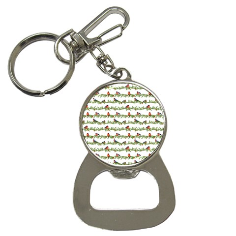 Bullfinches On The Branches Bottle Opener Key Chain from ArtsNow.com Front