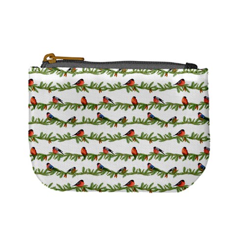 Bullfinches On The Branches Mini Coin Purse from ArtsNow.com Front